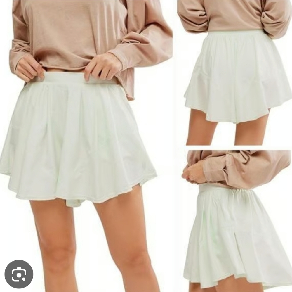 Free People Light Green Flowy Skort – Women’s Small fp223
